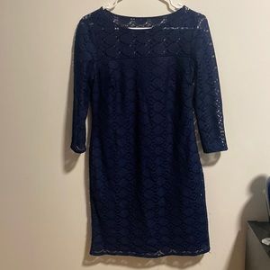 Navy textured dress, size 6
